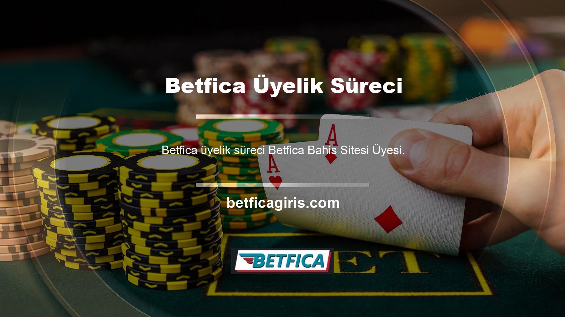 Betfica üyelik dönemini başlatmak için sağladığımız Betfica kayıt URL'sini takip edebilirsiniz